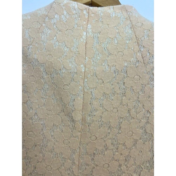 Sabrina Scala Lace Brocade Overlay Dress Coat XS Pink 60’s Style Coquette - Picture 6 of 11